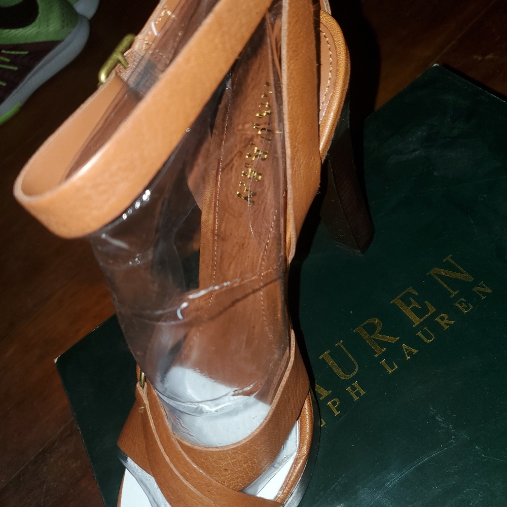 Women Size 9 RALPH LAUREN  open toe 3 5 inch high - Picture 4 of 6